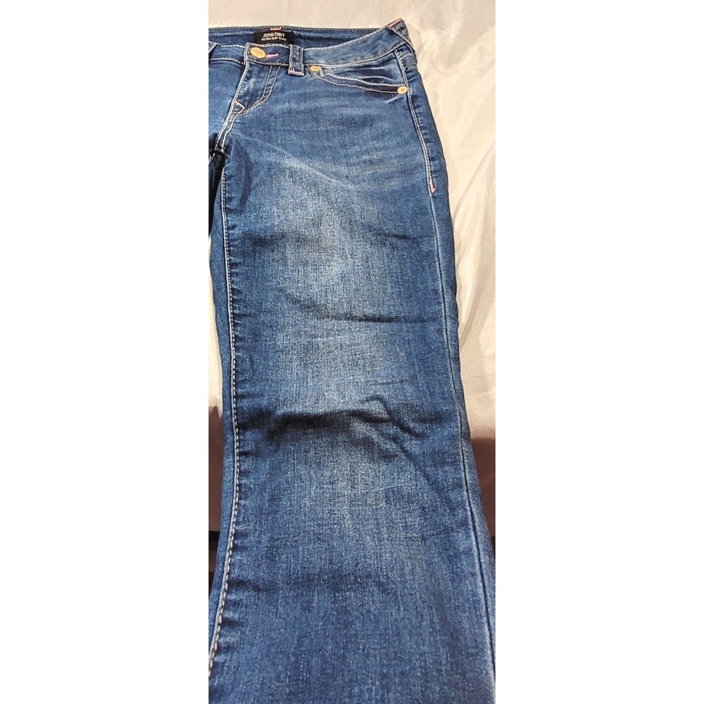 True Religion Women's Jennie Curvy Mid Rise Super Skinny Distressed Jeans - 26 - Picture 4 of 10